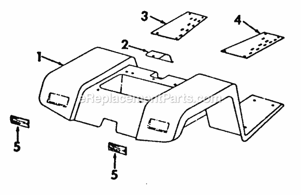 Fender & Connections Diagram and Parts List for 2050048U Cub Cadet Lawn Tractor